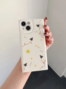 Sun Pattern Square Phone Case Compatible With iPhone - Multicolor - View 2