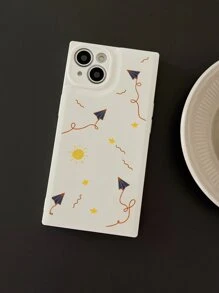 Sun Pattern Square Phone Case Compatible With iPhone - Multicolor - View 3