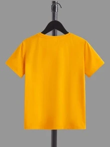 SHEIN 男孩標語圖案T恤和迷彩印花短褲 - 彩色 - 查看 7