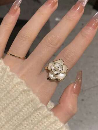 2pcs/set Flower Decor Ring