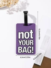 5pcs Stylish Silicone Luggage Tag - Personalize Your Suitcase with a Letter Tag! - Multicolor - View 5