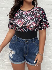 Body con estampado geométrico - Multicolor - Ver 3