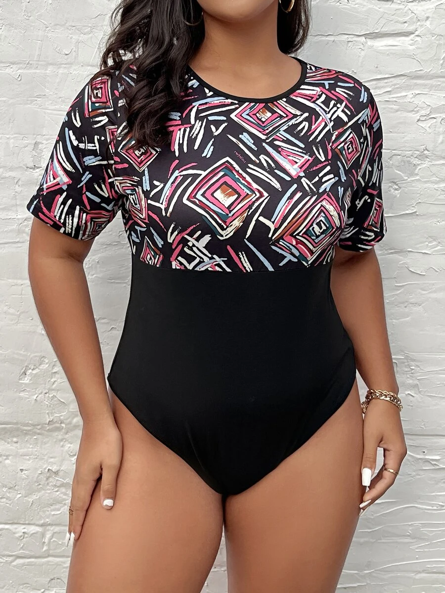 Body con estampado geométrico - Multicolor - Ver 1