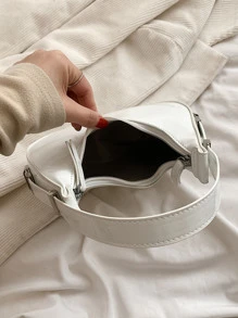 Minimalist Hobo Bag - White - View 4