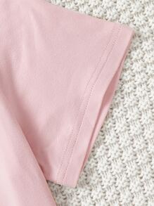 Girls Flamingo & Slogan Graphic PJ Set - Multicolor - View 5