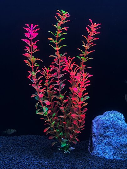 1入組塑料水族箱景觀模擬水生植物