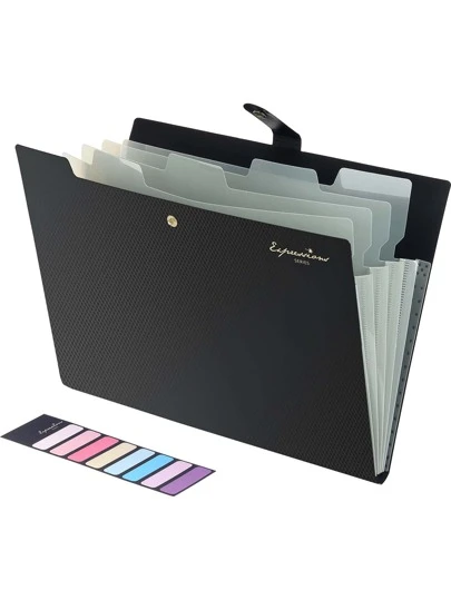 1 pieza Bolsa de archivos multicapa aleatoria, Regreso a la escuela, Útiles escolares