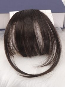 Short Straight Synthetic Hair Bangs - Black - View 1