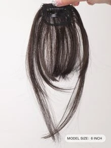 Short Straight Synthetic Hair Bangs - Black - View 2