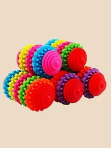 1pc Colorful Gear Shaped Dog Tooth Cleaning And Grinding Toy - Multicolor - View 7