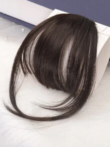 Short Straight Synthetic Hair Bangs - Black - View 5