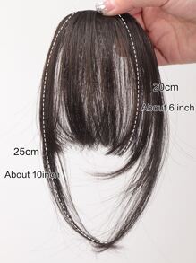 Short Straight Synthetic Hair Bangs - Black - View 6