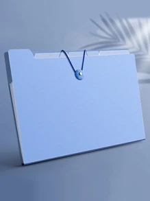 1入學生辦公文件夾，4層分隔，高容量，適用於學校與辦公室文具 - 淺藍色 - 查看 1