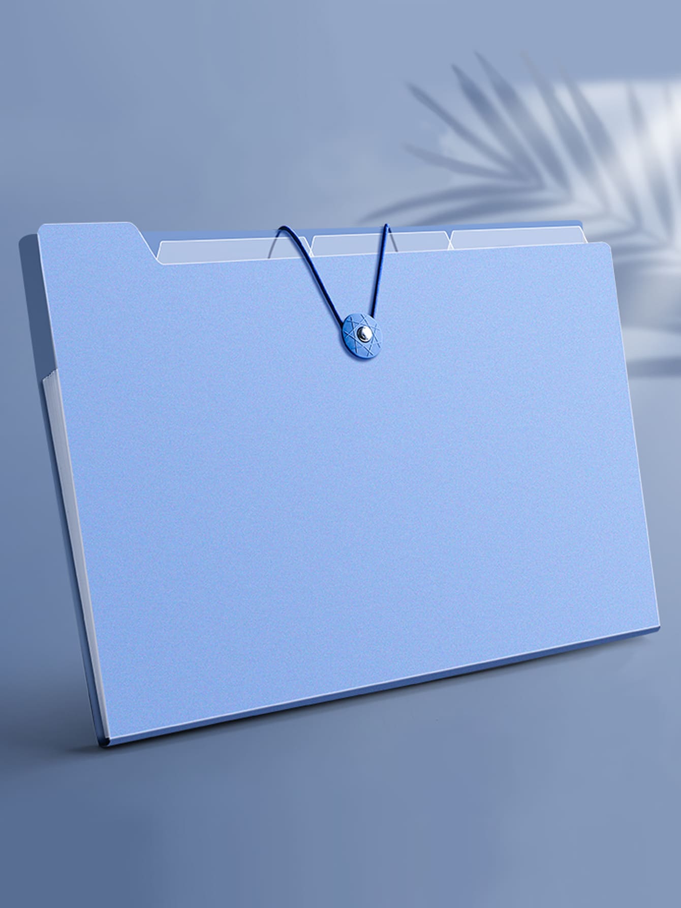 1入學生辦公文件夾，4層分隔，高容量，適用於學校與辦公室文具 - 淺藍色 - 查看 1