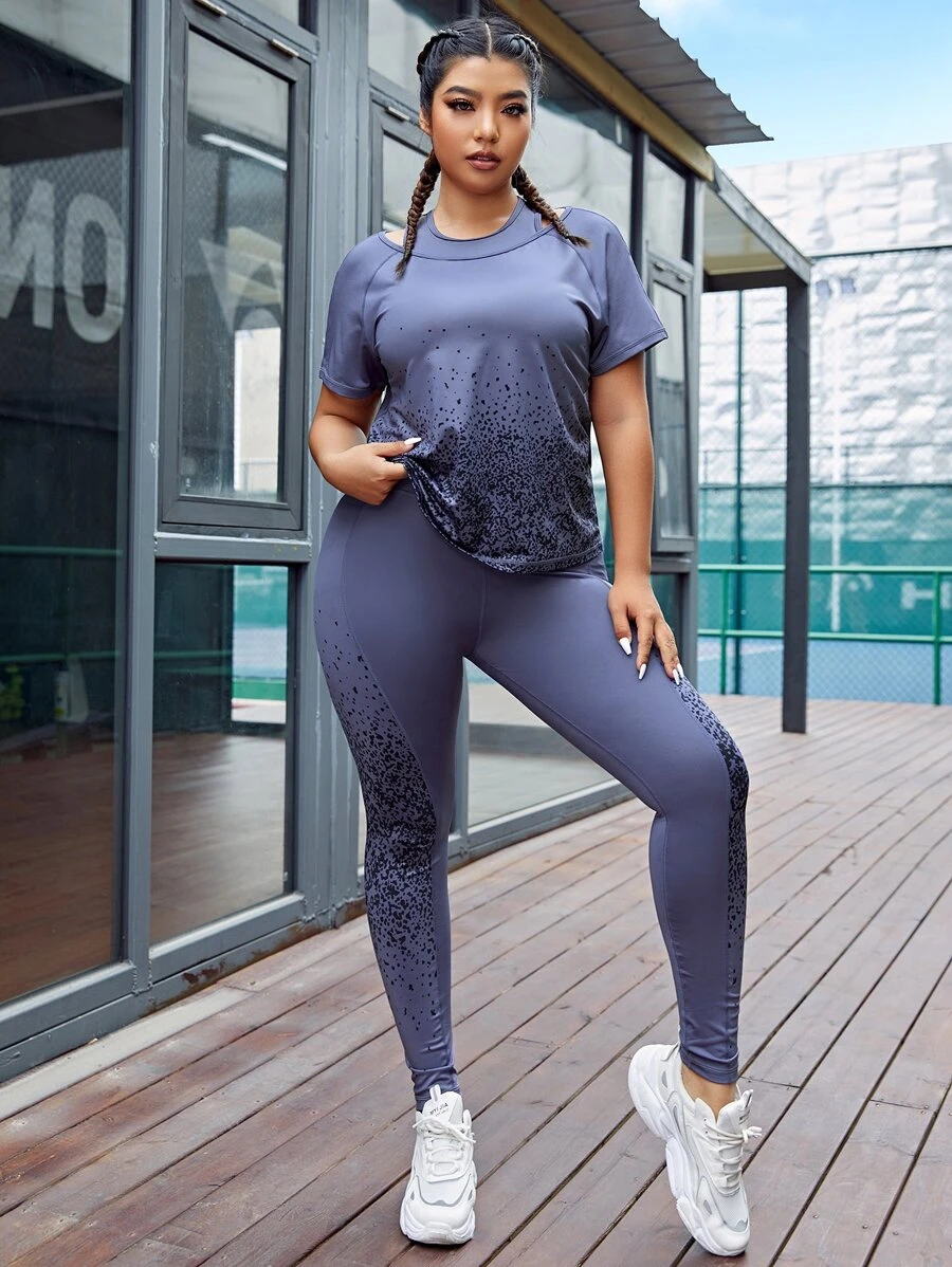 Easithlete Conjunto deportivo con estampado de dibujo