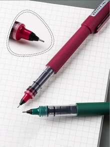 5 piezas Pluma de gel de color mixto - Negro - Ver 3