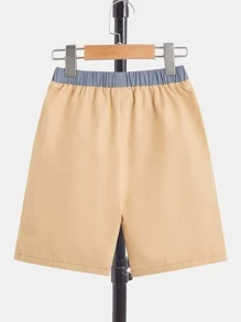 SHEIN Boys Colourblock Slant Pocket Shorts - Multicolor - View 2