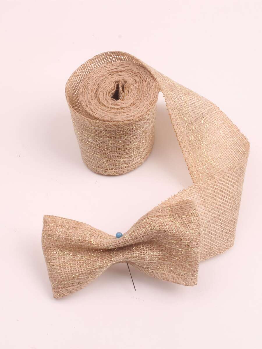 1roll Solid Sewing Webbing, Minimalist Fiber DIY Sewing Webbing - Brown - View 1