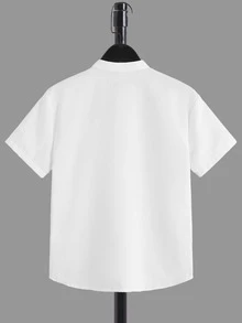 SHEIN 男孩褶皺襯衫