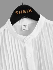 SHEIN 男孩褶皺襯衫