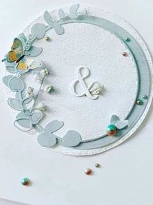 1入组碳鋼切割模具用於 DIY 的極簡花環設計蝕刻模板工藝模具