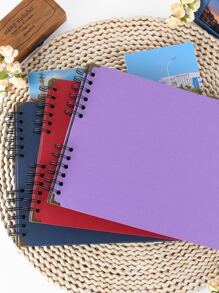 1pc Solid Photo Album - Purple - View 2