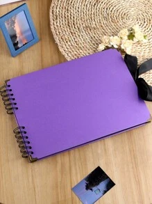 1pc Solid Photo Album - Purple - View 1