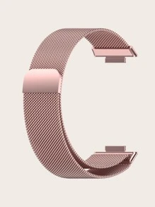 Pink Magnetic Stainless Steel Watch Band For Watch Fit 2