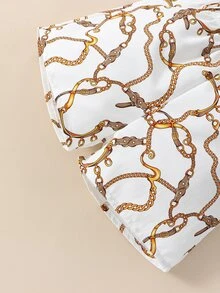 男嬰錬條圖案襯衫和短褲 - 白色 - 查看 4