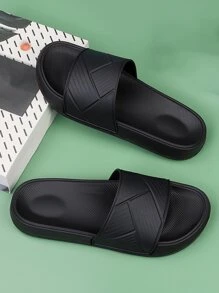 Dép xỏ ngón & dép nam màu trơn - màu đen - Xem 4