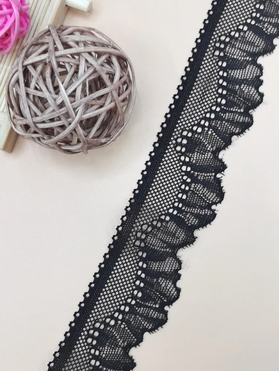 1入組聚酰胺縫紉織帶現代鏤空DIY家用織帶花邊 - 黑色 - 查看 1