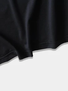 ROMWE MEN 男士汽車和字母圖案T恤 - 黑色 - 查看 3