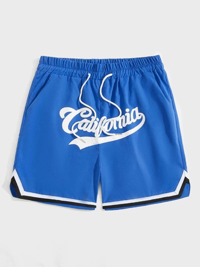 Prep Guys Striped Trim Letter Shorts