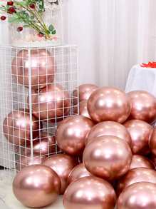 10/20/30/40/50/60 unidades Globo de rosa metálico dorado en miniatura de 5 pulgadas, decoraciones para bodas, aniversarios, cumpleaños, despedidas de soltera, fiestas, Año Nuevo, Navidad, San Valentín, Acción de Gracias - Oro rosa - Ver 2