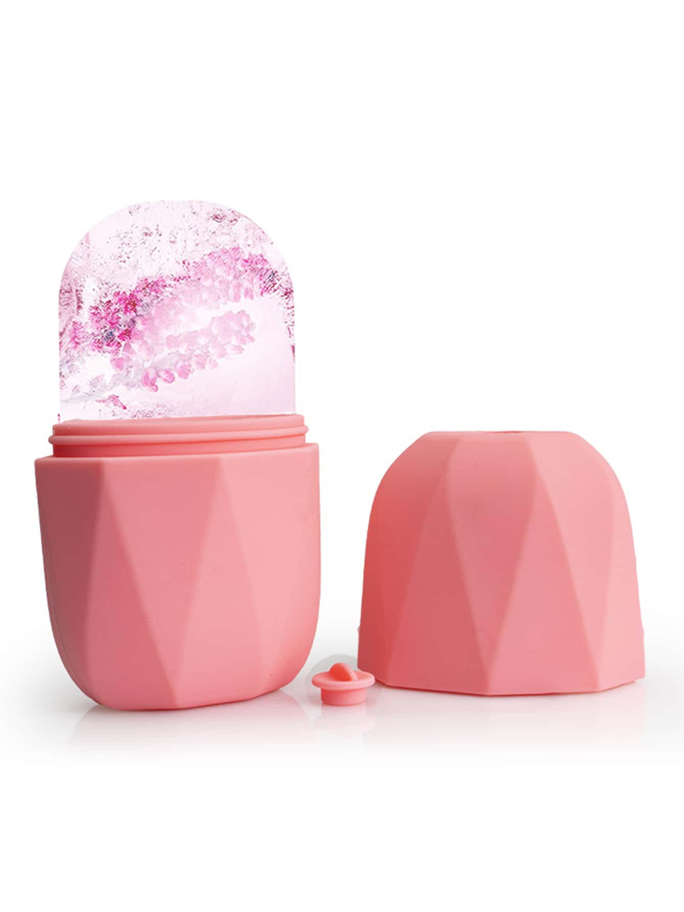 1PC Ice Roller for Face & Eye Puffiness Relief, Ice Face Roller Skin Roller,  Shrink Pores, Reduce Wrinkles, Massage Roller for Tighten Skin, Pain Relief - Pink - View 1