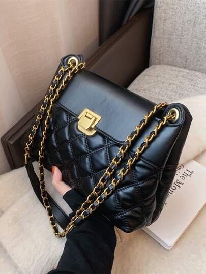 Lightweight , Business Casual Large Capacity , Lightweight , Portable Casual , Fashion Quilted Flap Square Shoulder Bag , Large Capacity Chain Tote Bag , Women's Artificial Leather Clutch For Girls , Women , College Students , Rookies & White-collar Workers For Fall , Winter Essential , For Work , Office , Commute , College , For Autumn & Winter , Outdoors For Teen Girls Women College Students , Rookies & White-collar Workers Perfect for Office , College , Work , Business , Commute , Outdoors , Travel , Outings , teacher gift , gift for mom , backpack