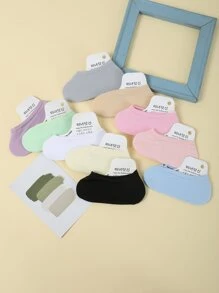 Niños 10 pares Calcetines invisibles unicolor - Multicolor - Ver 2