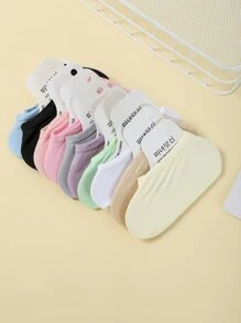 Niños 10 pares Calcetines invisibles unicolor - Multicolor - Ver 3