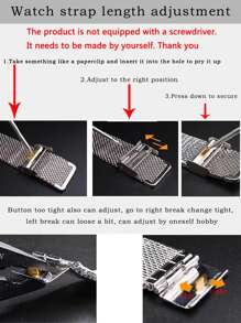 二合一不銹鋼錶帶和殼套兼容小米手環7 Pro - 米色 - 查看 8