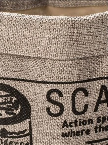 1pc Slogan Graphic Plant Grow Bag, Polyester Grow Bag For Garden - Brown - View 7