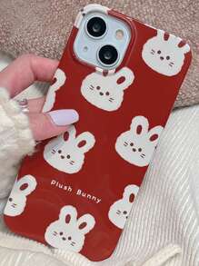 Cartoon Rabbit Print Phone Case - Multicolor - View 2