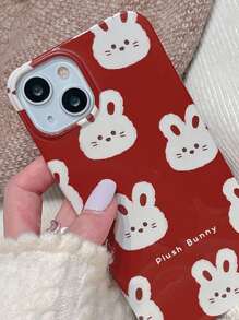 Cartoon Rabbit Print Phone Case - Multicolor - View 5