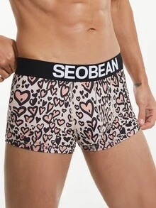 Men Heart Print Boxer Brief - Multicolor - View 5
