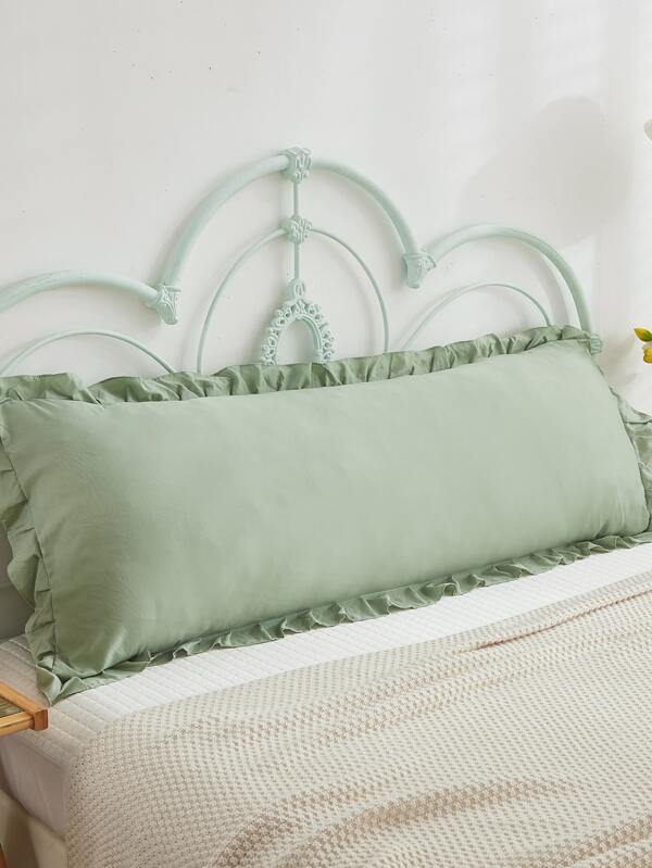 1 Stück rostroter synthetischer Polyester Lotus Blatt Rand Seitenkissenbezug ohne Kissenkern, Geschenk für Jungen und Mädchen, für alle Jahreszeiten