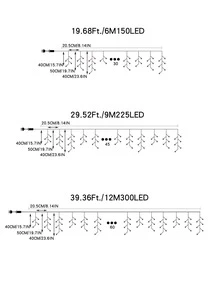 1pc 6/9/12m 150/225/300 Led PVC String Light, Extendable Decorative Light For Outdoor - Yellow - View 7
