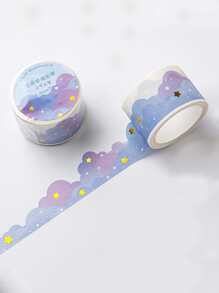1roll Cloud Pattern Washi Tape Back To School