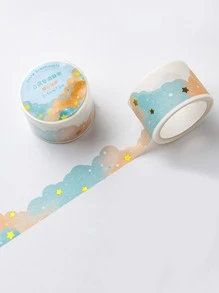 1roll Cloud Pattern Washi Tape Back To School