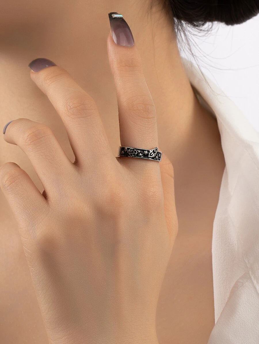 Rocket & Star Pattern Ring | SHEIN USA