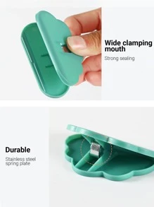 1pc ABS Sealing Clip, Creative Cloud Design Damp-proof Food Sealing Clip For Kitchen - Green - View 4