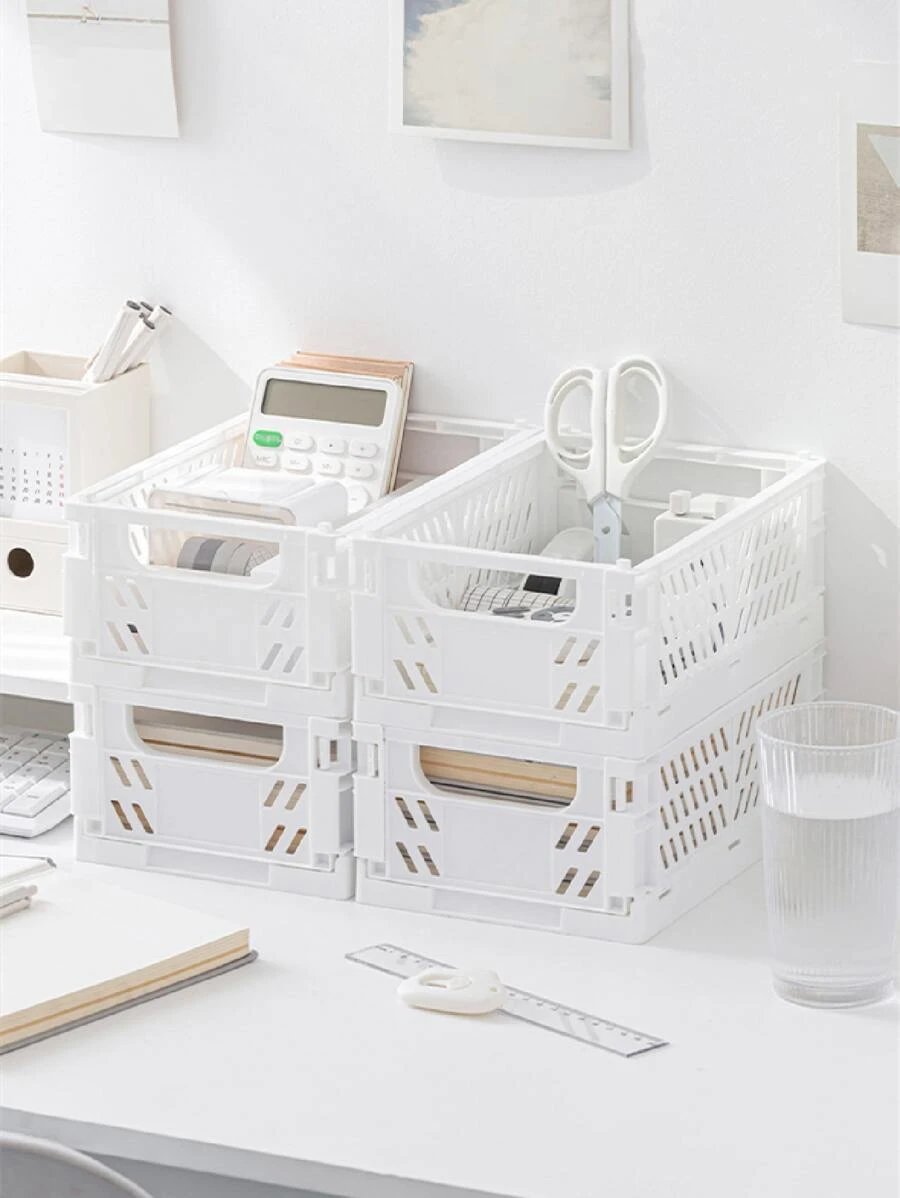 1入組素色文具收納籃 - 白色 - 查看 1